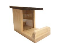 Eichhörnchen-Futterhaus aus Holz, natur