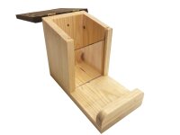 Eichhörnchen-Futterhaus aus Holz, natur