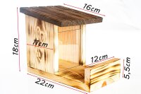Eichhörnchen-Futterhaus aus Holz, natur