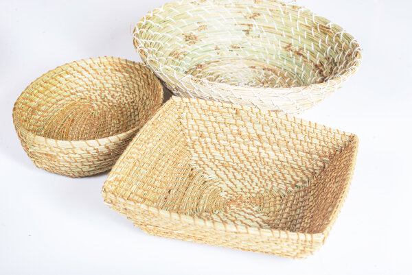 Korb, geflochten aus Flatterbinse, oval, rund, eckig