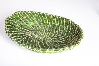 Korb aus Schachtelhalm, oval, ca. 28 cm Länge