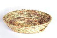 Korb aus Sumpfsegge, oval, ca. 28 cm Durchmesser, Garn...